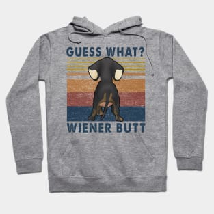 Guess What? Wiener Butt Dachshund Vintage Hoodie